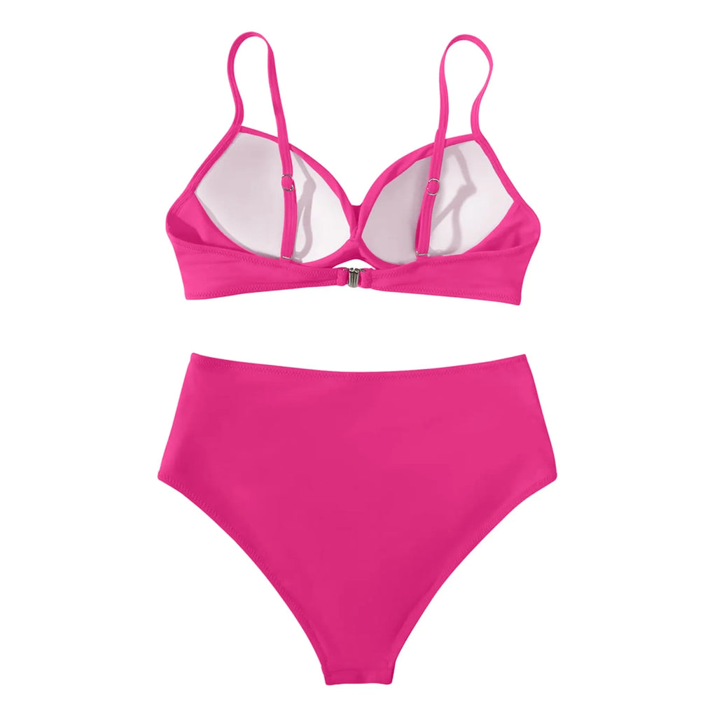 Brazilian Bikini Set For Women 2024 New Green Crop Top Tankinis Set Summer Swimwear Brazilian Bikini Swimming Suit Traje De BañO