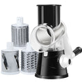 Vegetable Slicer Shredder, 3 Drum Manual Grater for Cheese Peanut Cookie, Multifunctional Kitchen Cutter Chopper Tool