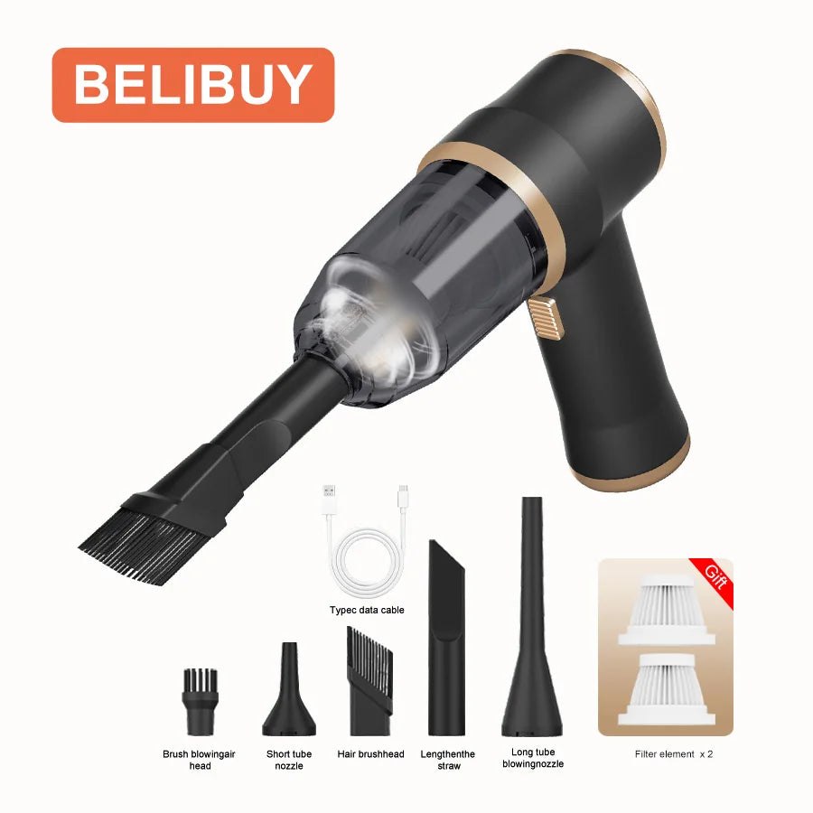 Wireless Car Vacuum Cleaner for Cleaning Bedroom Carpets Portable High Power Function Home Appliance Cleaning Machine