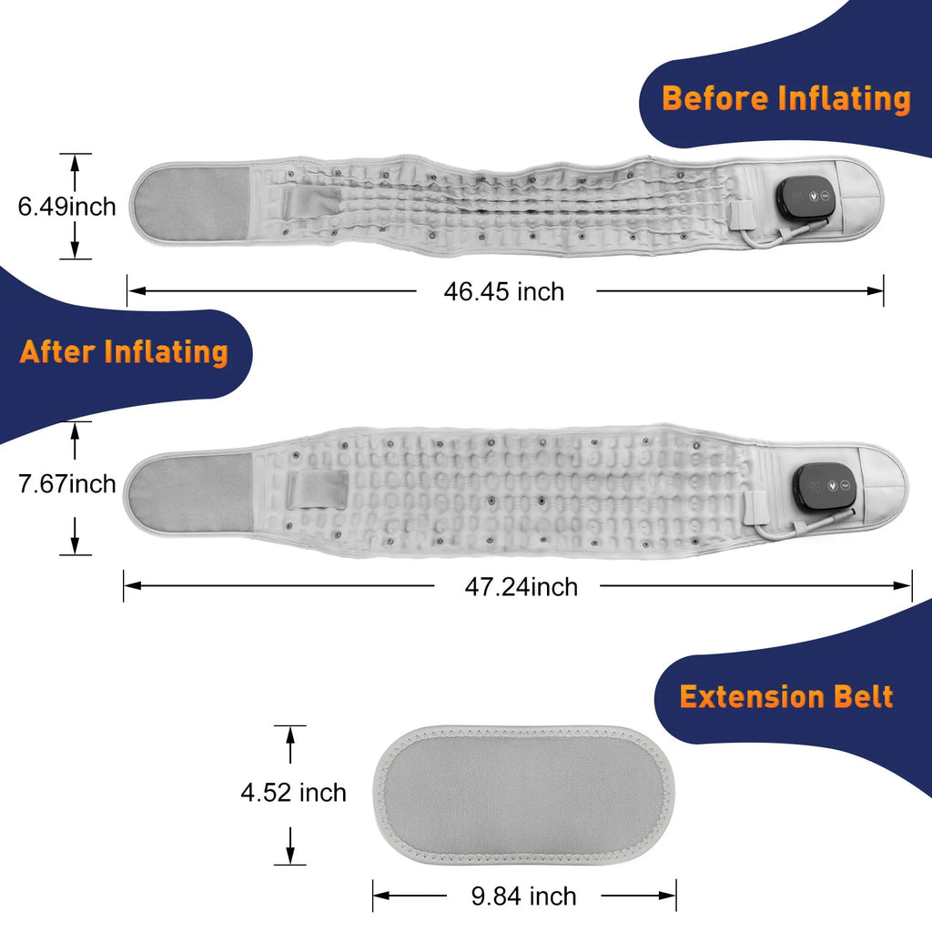 Infrared Heating Waist Massager Electric Belt Vibration USB Charge Red Light Hot Compress Lumbar Back Support Brace Relaxation