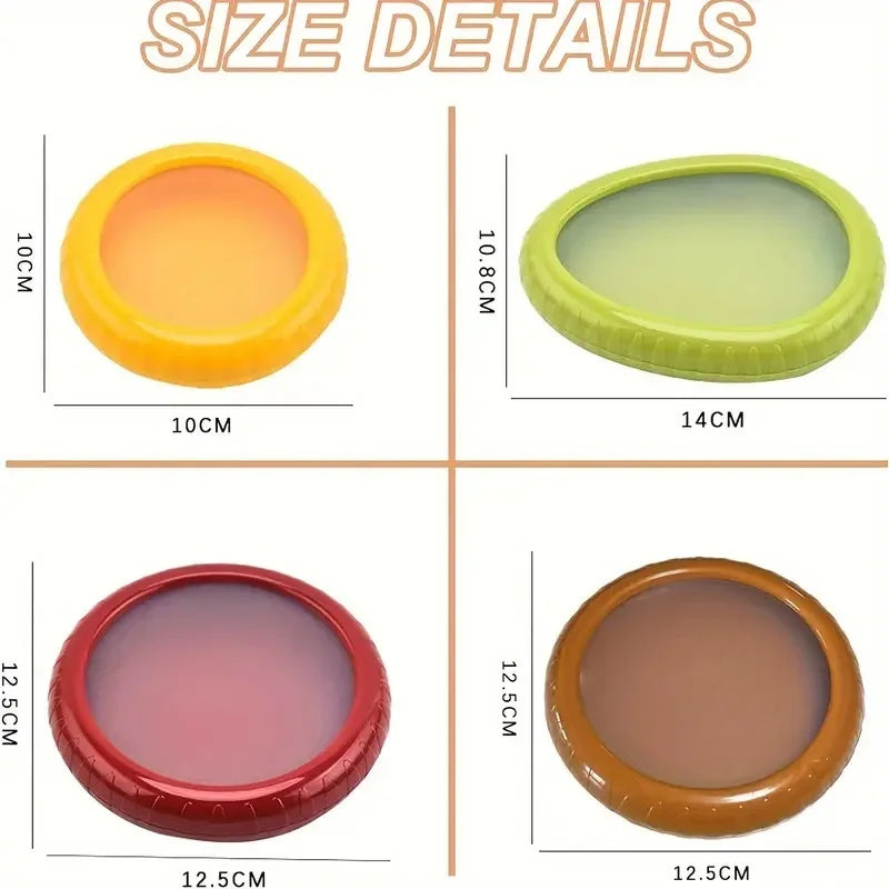 4Pcs Onion Storage Avocado Saver Holder, Silicone Fruit Storage Box, Lemons Garlic Tomato Peper Storage Containers, Avocado Save