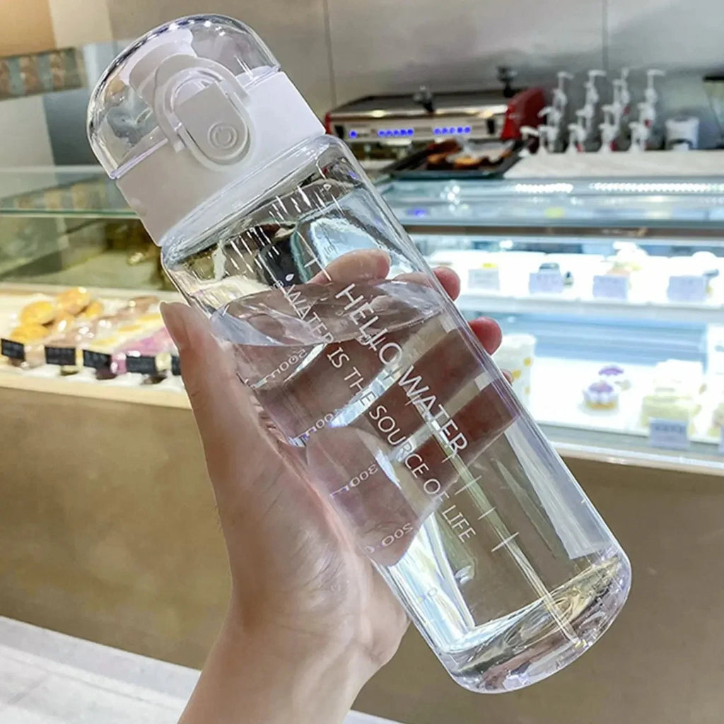 1pc-Summer Sports Water Cup, Large Capacity Portable Plastic Cup, High Temperature Resistant Simple Anti-fall Water Bottle