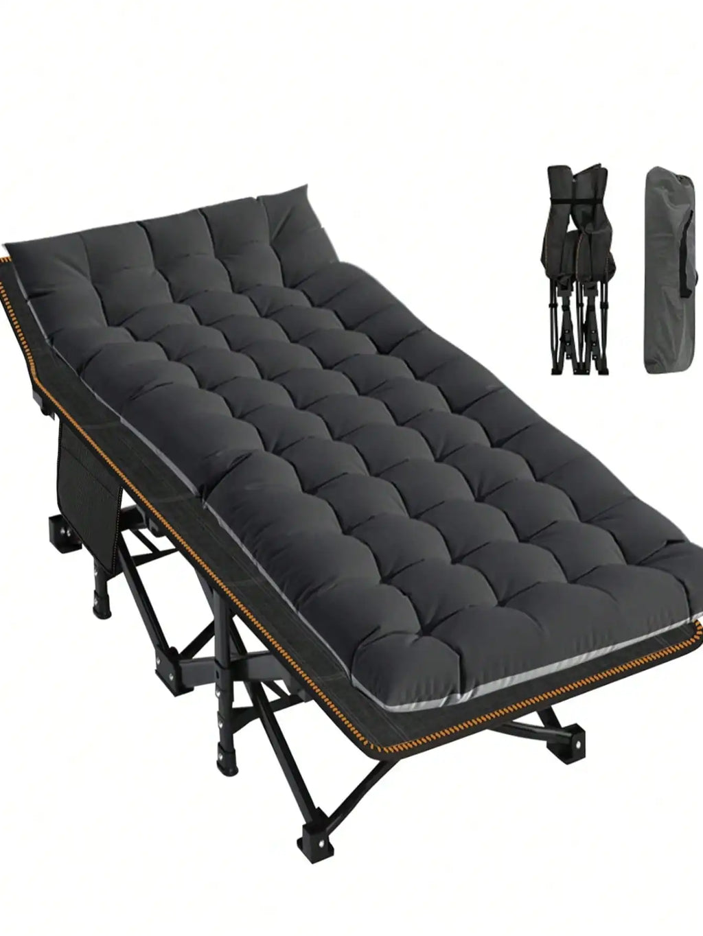 Folding Camping Cot For Adult, Portable Sleeping Cot With Mattress, For Camp With Carry Bag For Home, Office, Travel, Vacation.
