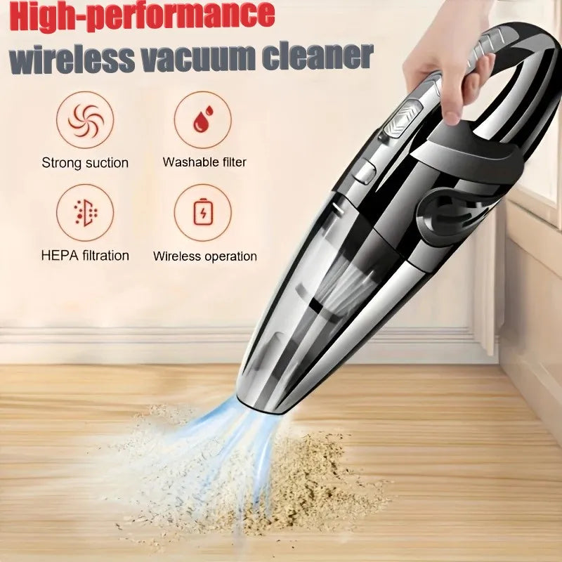 Portable wireless vacuum cleaner, multi-function car and home dual-use, USB charging, long battery life