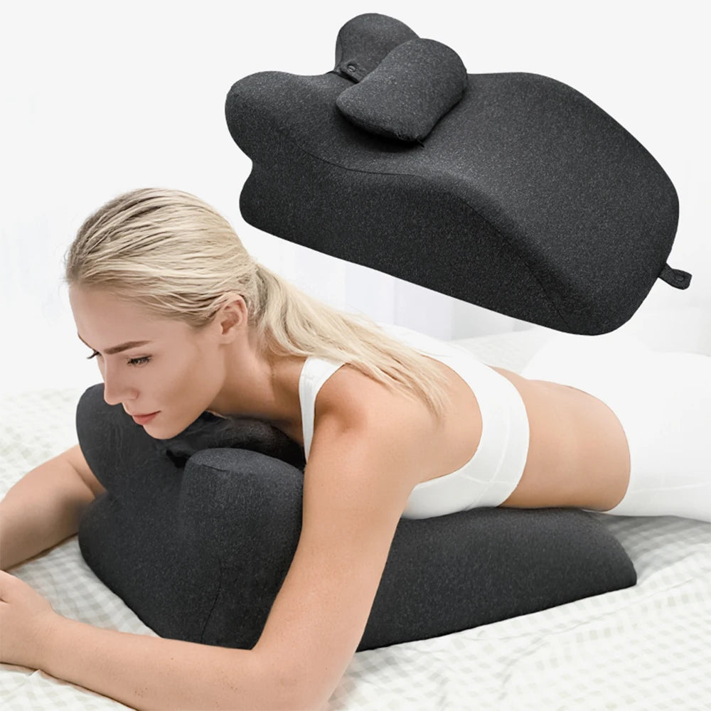 Bed Wedge Pillow for Acid Reflux or Sleeping with New Prone Position Ergonomic Pillow for Reading, Couple's Lying Pillow