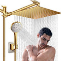 12'' Rain Shower Head with 11'' Adjustable Extension Arm and 5 Settings High Pressure Handheld Shower Head Combo Powerful Showe