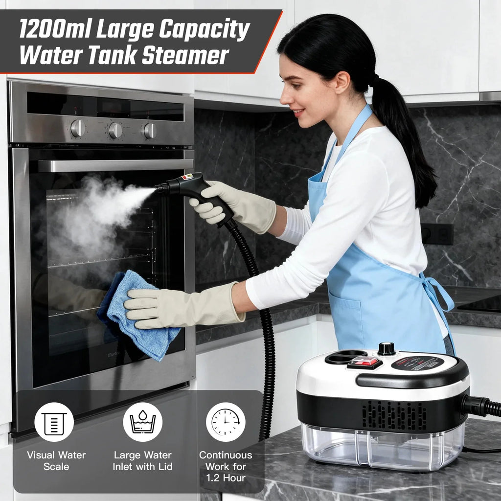 2500W High Temperature Steam Cleaner 110V Portable Handheld Steam Cleaning Machine With Multiple Accessories US Plug