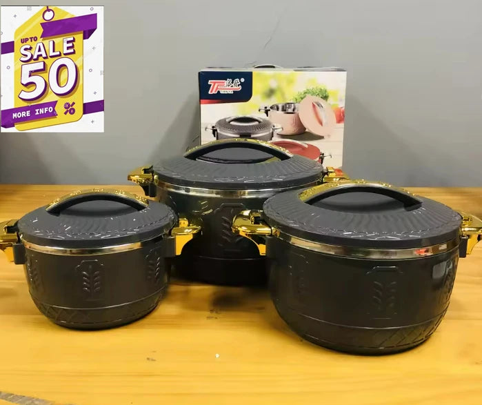 3Pcs/Set  Hot Pot Box Durable and Versatile Plastic Lunchboxes for Food Warmer Fresh Preservation Heat Ramadan Event