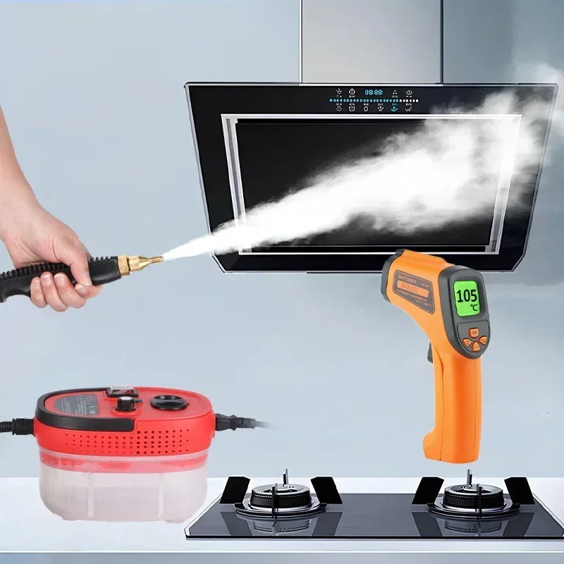 2500W Steam Cleaner High Temperature Pressure Washer Steam Cleaning Machine For Home Air Conditioning Kitchen Hood Car 1200ml