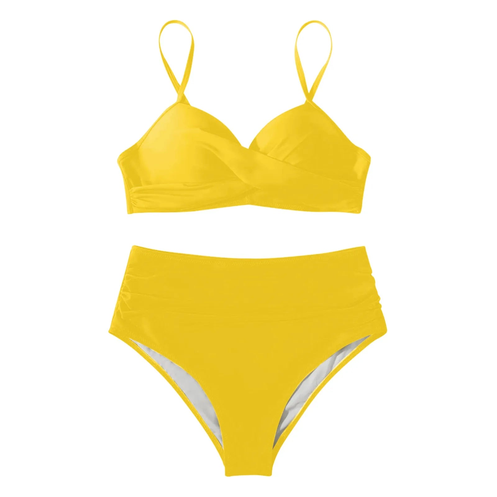 Brazilian Bikini Set For Women 2024 New Green Crop Top Tankinis Set Summer Swimwear Brazilian Bikini Swimming Suit Traje De BañO