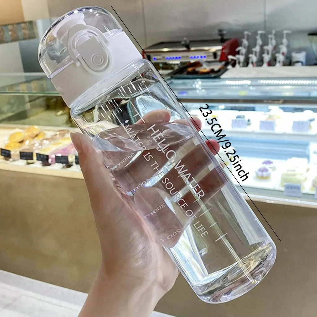 1pc-Summer Sports Water Cup, Large Capacity Portable Plastic Cup, High Temperature Resistant Simple Anti-fall Water Bottle