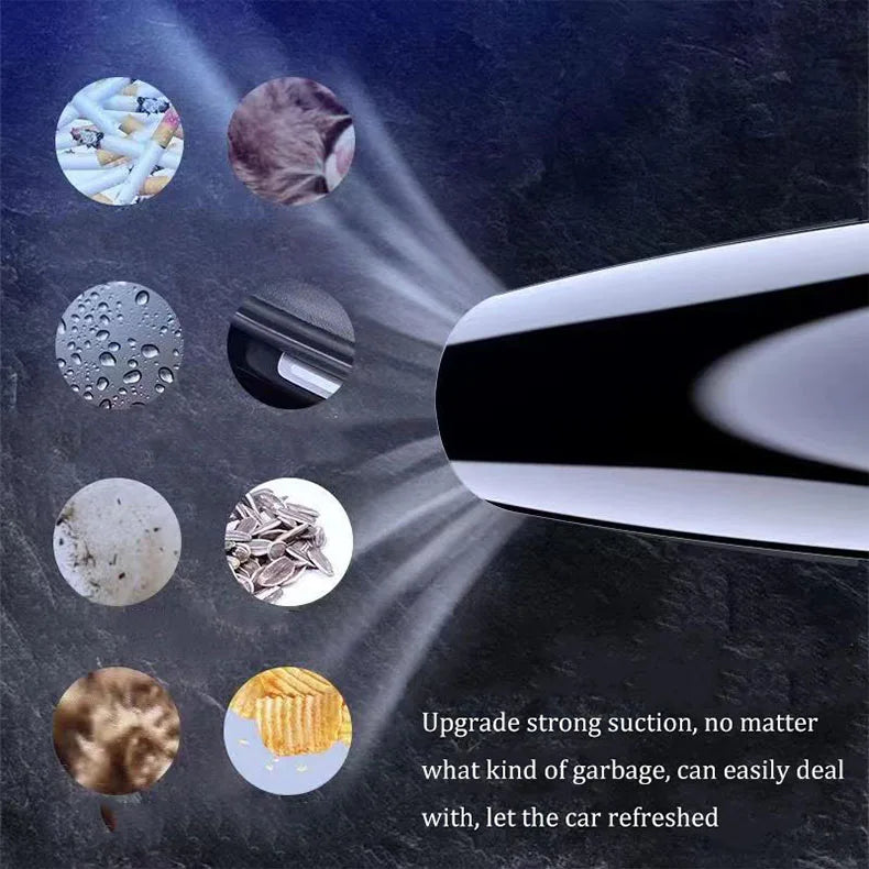The car portable vacuum cleaner can absorb all kinds of garbage such as dust and food residues in the gaps in the car