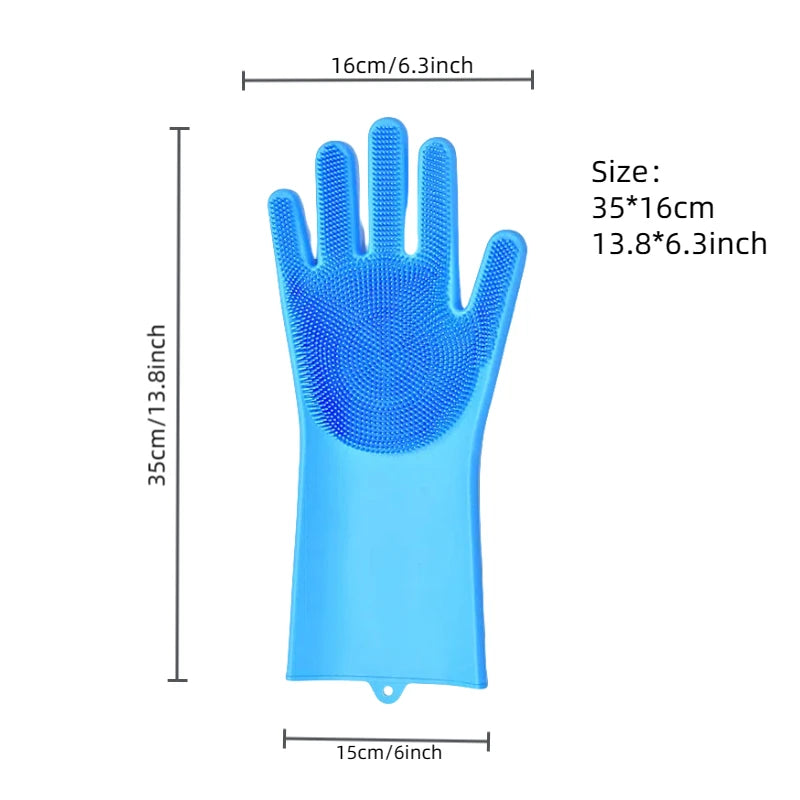 Silicone Bathing Glove for Cats - Gentle Pet Bath Brush and Massager - Efficient Cat Grooming Tool Shampoo brush