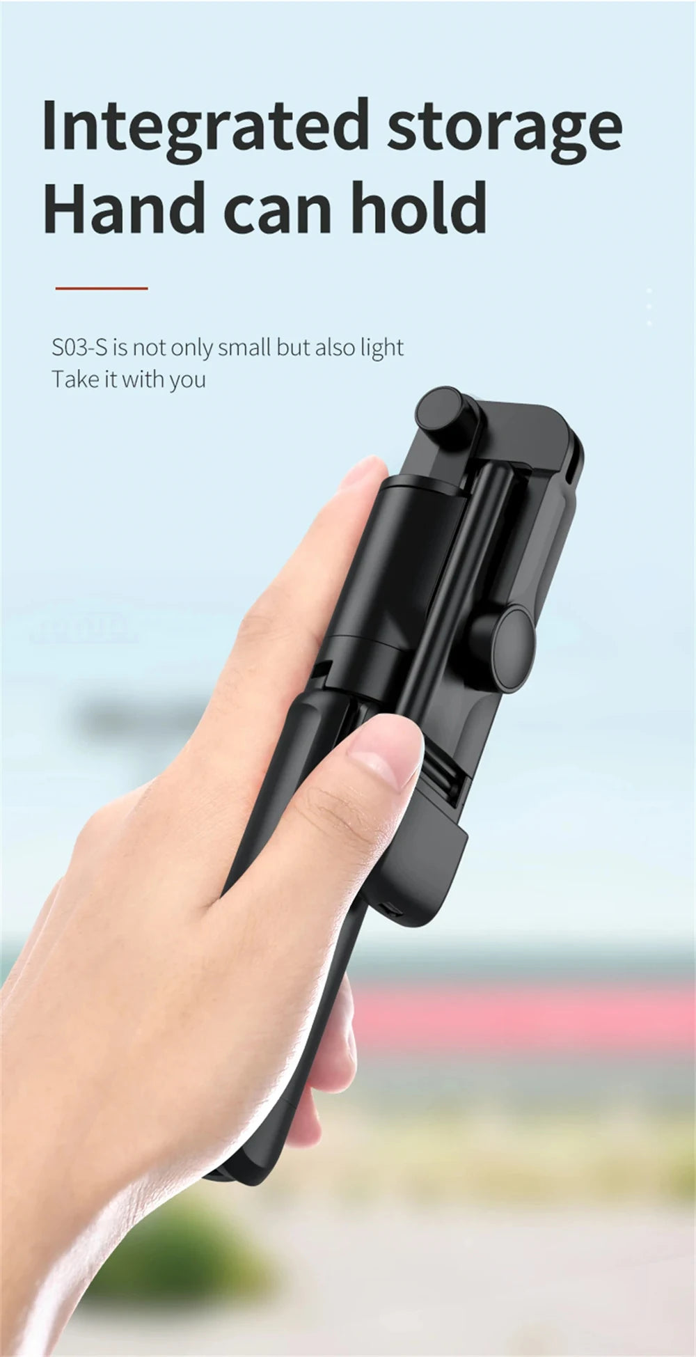 3In1 Bluetooth Wireless Selfie Tripod with Fill Light Shutter Remote Control Portable Foldable Monopod for IPhone Smart Phone