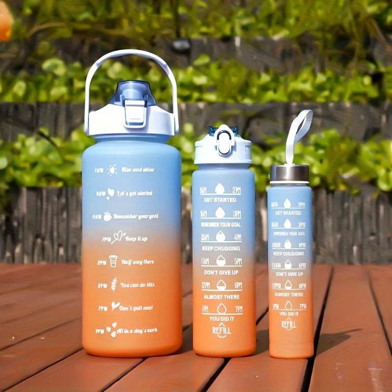 2 Liter Large Capacity Sports Water Bottle Leak Proof Colorful Plastic Cup Drinking Outdoor Travel Portable Gym Fitness Jugs