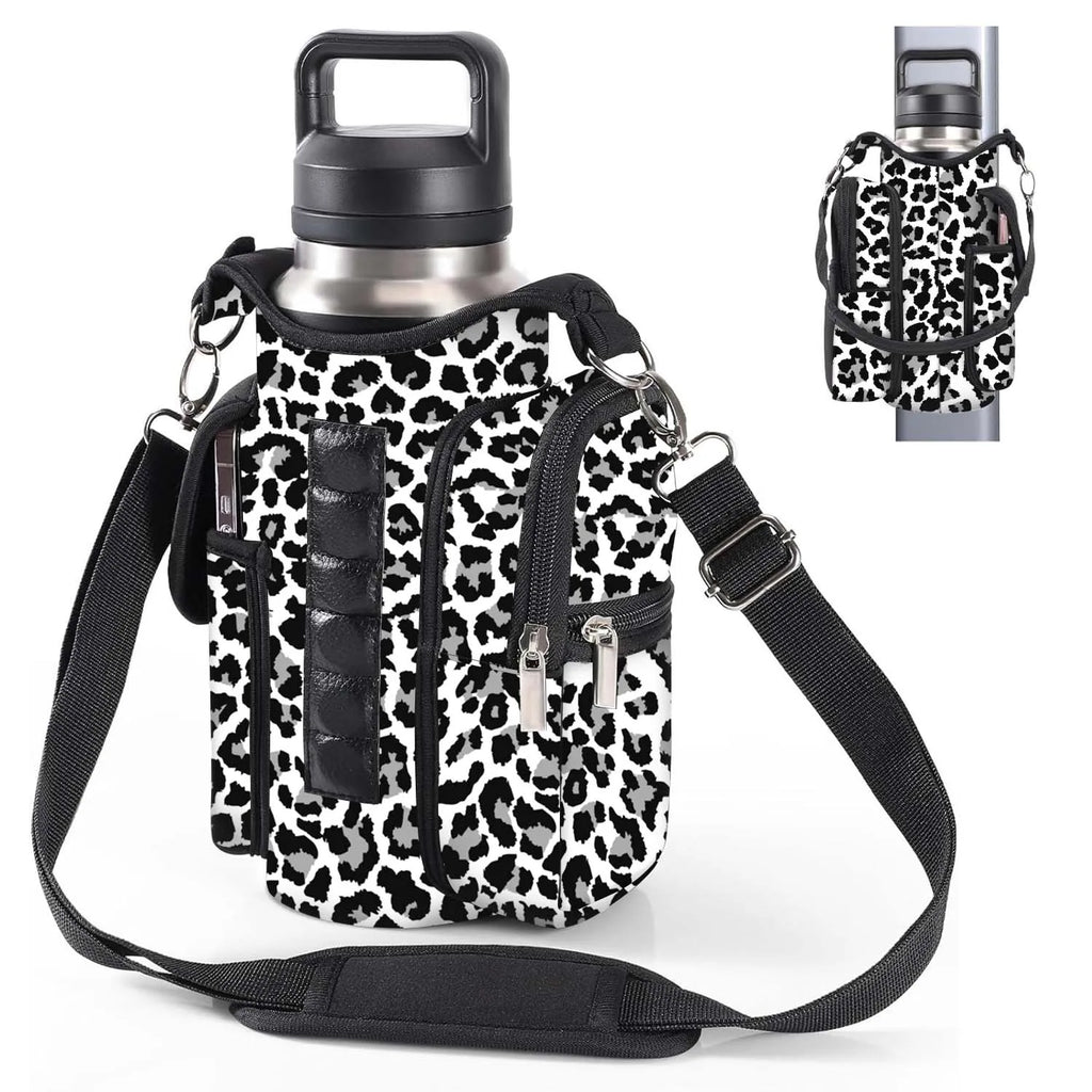 Neoprene Multifunctional Magnetic Water Bottle Holder - Adjustable Strap & Phone Pocket, Magnetic Gym Bag, Ideal for Men & Women