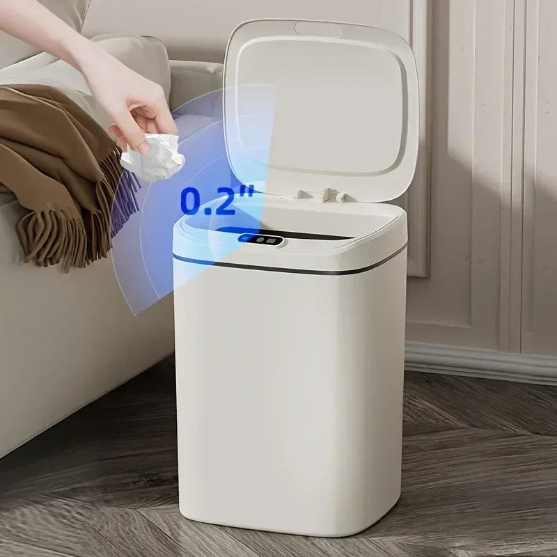 Smart trash can: gesture-open, odor-sealed, keeps air fresh. Stylish, durable & easy-clean design for any space