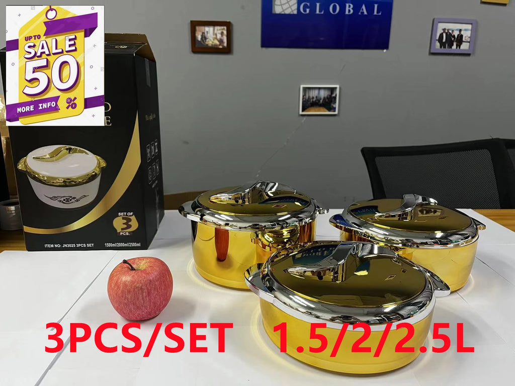3Pcs/Set  Hot Pot Box Durable and Versatile Plastic Lunchboxes for Food Warmer Fresh Preservation Heat Ramadan Event