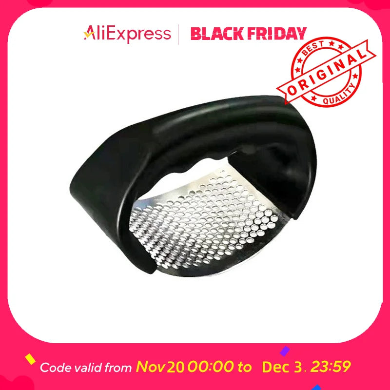 Manual Garlic Press, Stainless Steel Garlic Crusher & Puree Maker with Ergonomic Handle, Easy-Clean Design for Apartments