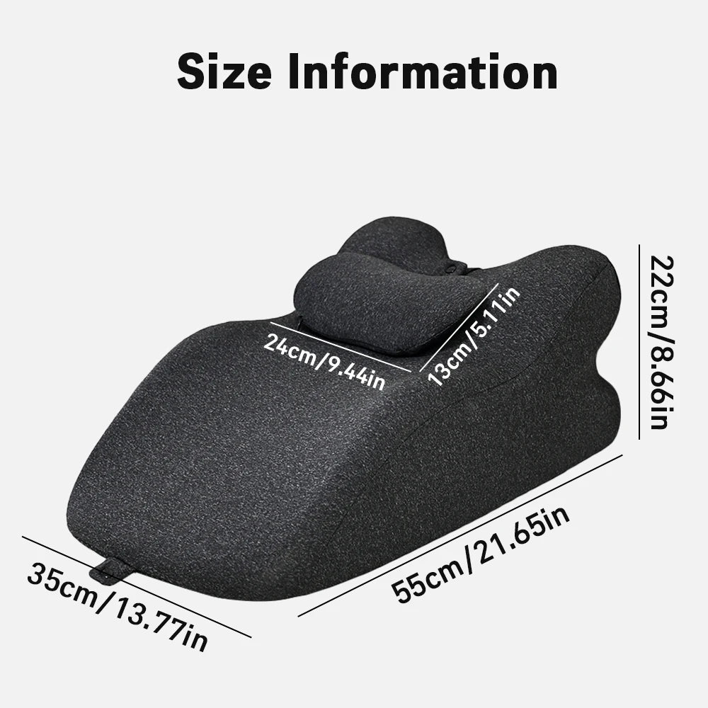 Bed Wedge Pillow for Acid Reflux or Sleeping with New Prone Position Ergonomic Pillow for Reading, Couple's Lying Pillow
