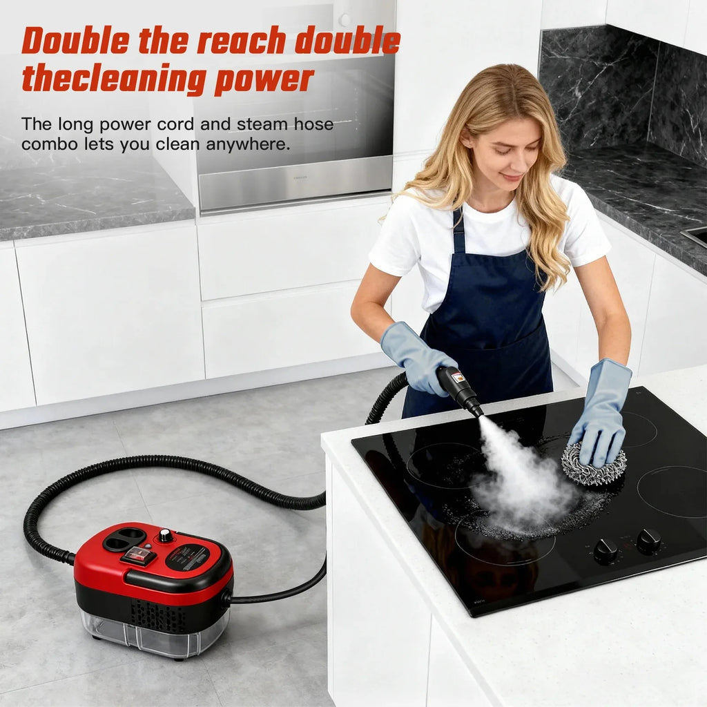 2500W High Temperature Steam Cleaner 110V Portable Handheld Steam Cleaning Machine With Multiple Accessories US Plug