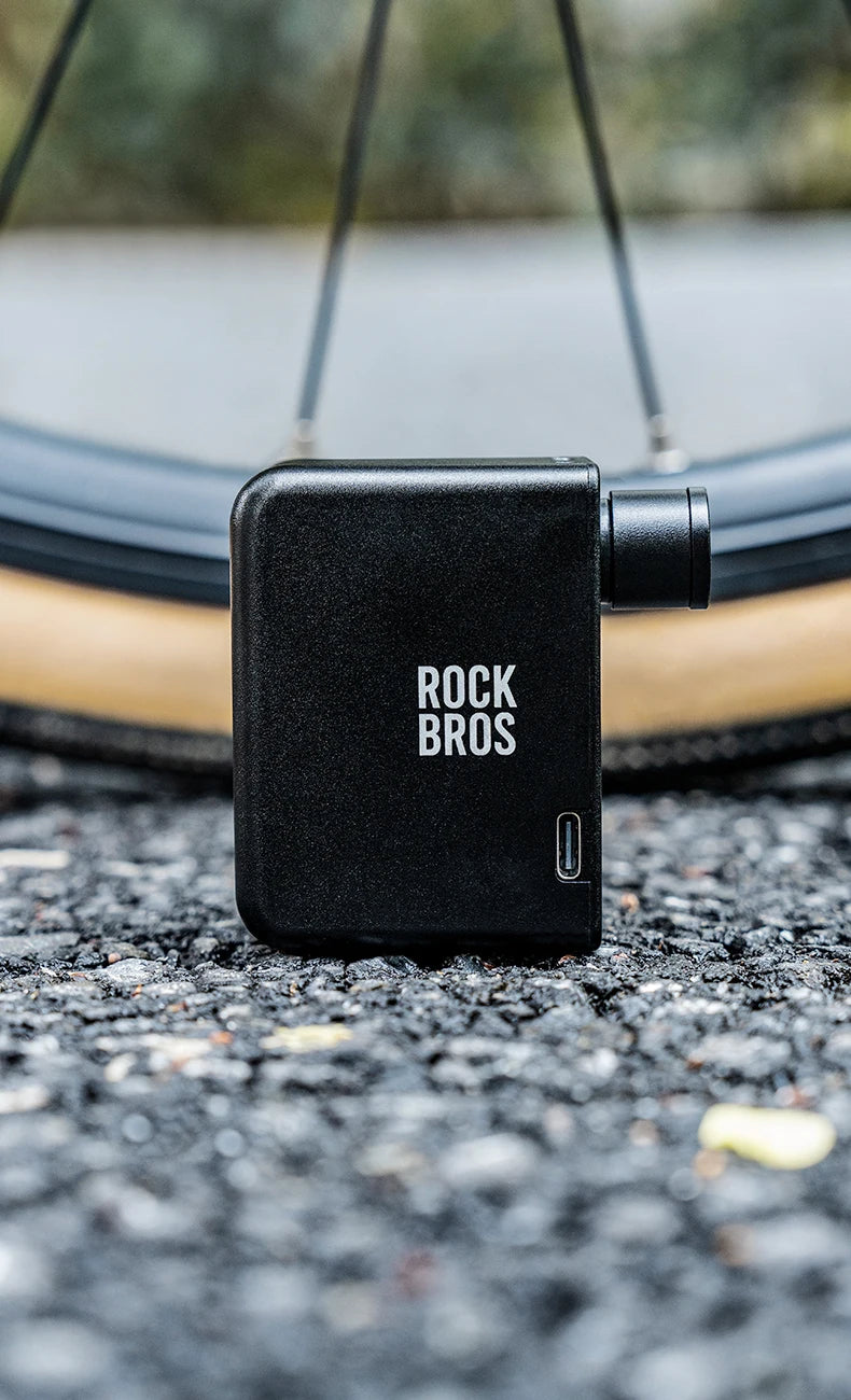 ROCKBROS Portable Mini Electric Bicycle Pump 120PSI Type-C Bike Tire Air Inflator Pump MTB Road AV FV Valve Cycling Pump