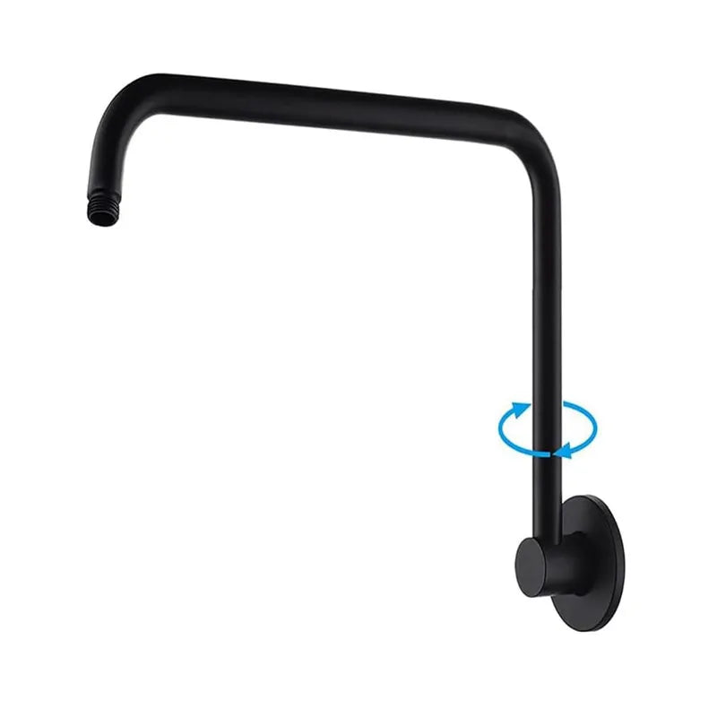 360-Degree Rotation Shower Arm Rain Shower Head Extension Arm with Flange Adjustable Extension for Bathroom Standard
