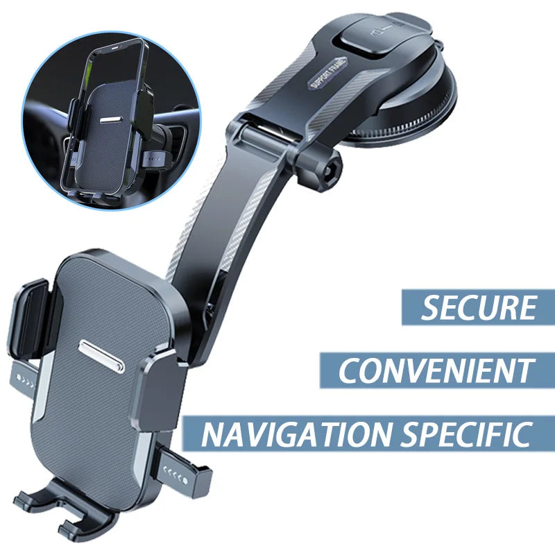 Car Phone Holder – Nano Flexible Silicone, 360° Rotation, Doesn't Block Screen, Compatible with iPhone Series for iPhone 17