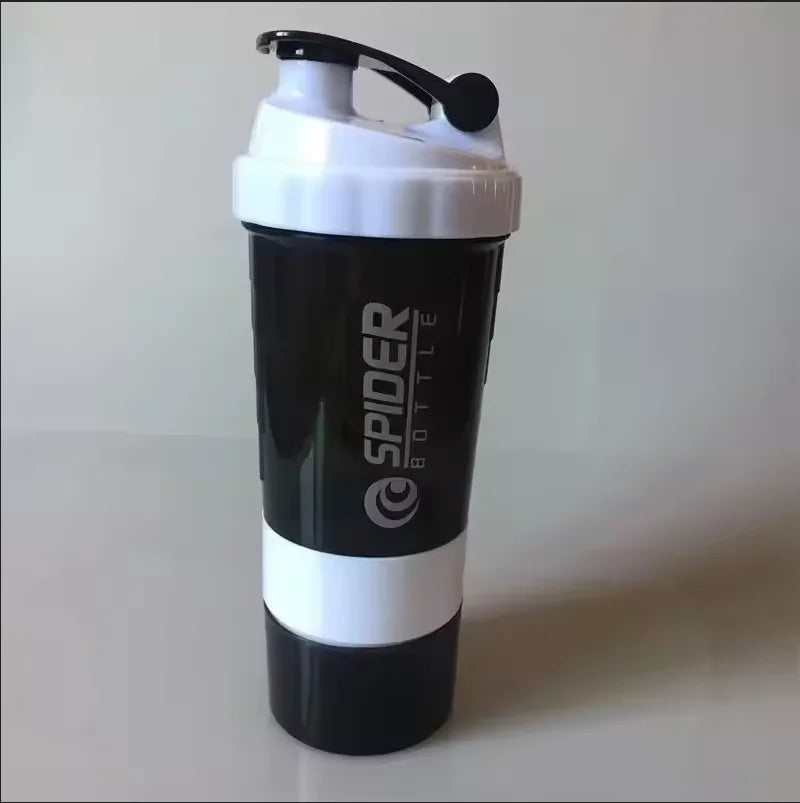 Shaker Cups Portable Protein Powder Shaker Water Bottles Outdoor Sports Milkshake Kettle Gym Fitness Mixing Shake Bottle
