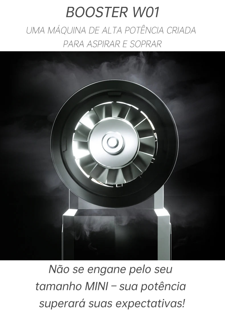 BOOSTER W01 Mini Turbo Fan Jet Fan Powerful Air Blower 100,000 RPM Powerful Blower with High Speed Duct Fan Turbo Blower