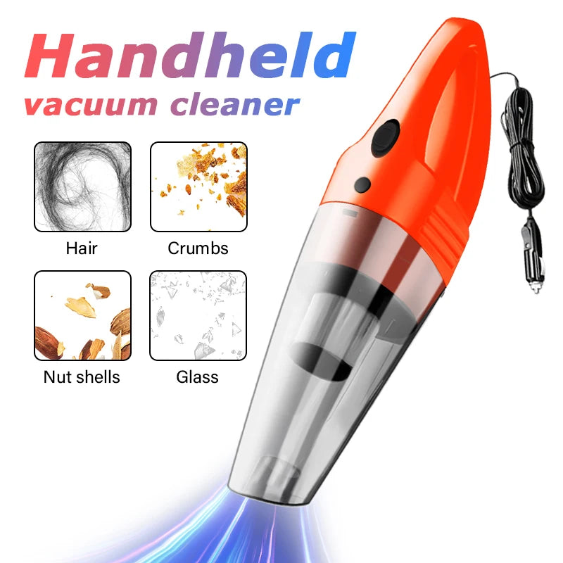 The car portable vacuum cleaner can absorb all kinds of garbage such as dust and food residues in the gaps in the car
