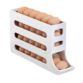 4 Layer Automatic Rolling Egg Dispenser Refrigerator Storage Box Fridge Organizer Rack for Kitchen