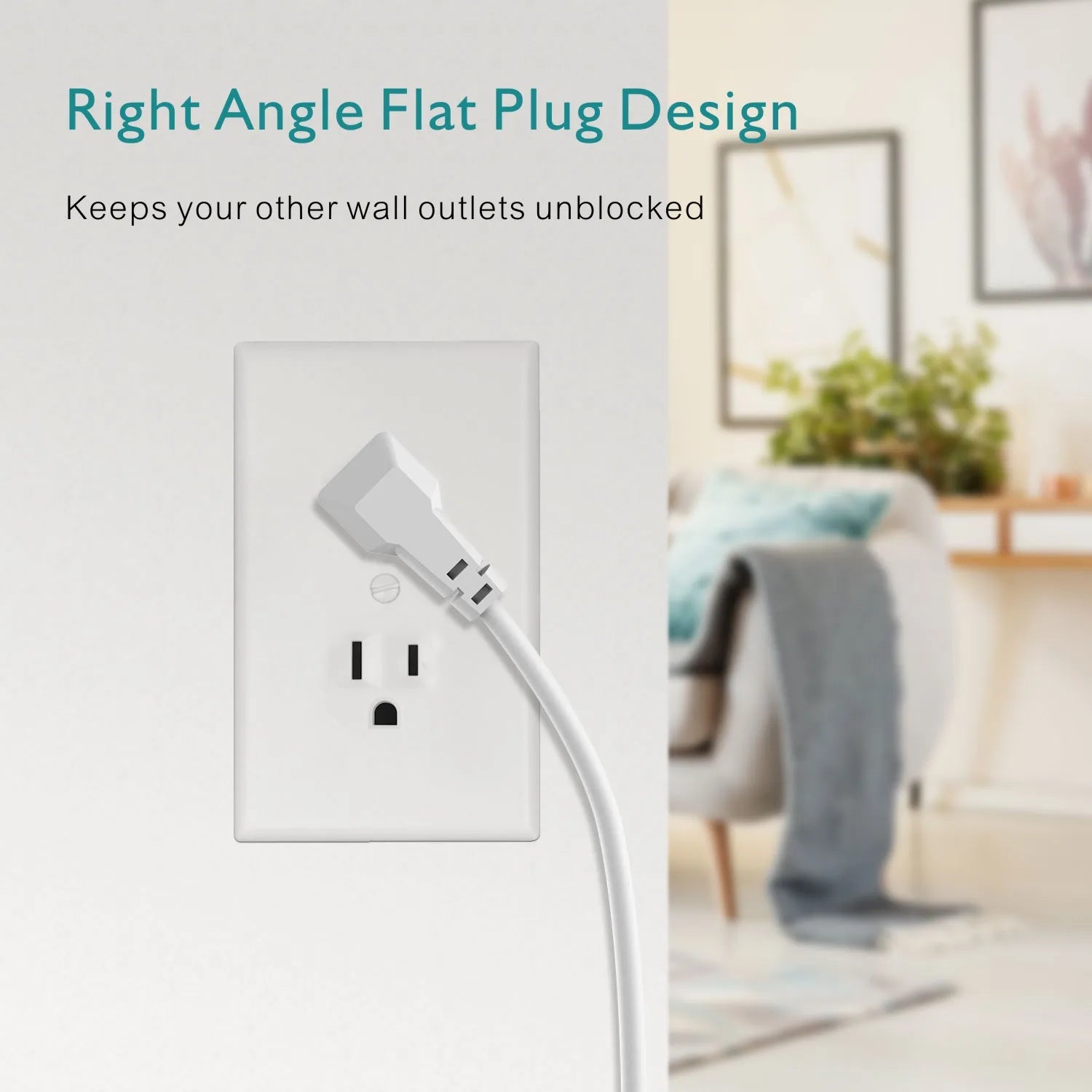 power strip Power Outlet with Surge Protector, 9 ac, 3 USB Ports, 5-Foot Extension Cord, Quick Charge, for Home and Office