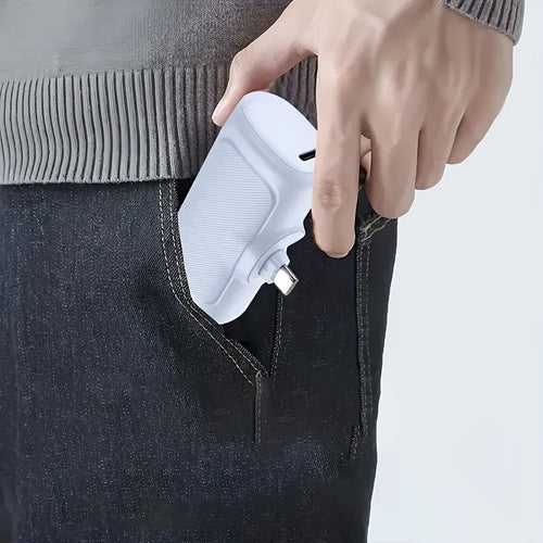 22.5W Fast Charging, 5000mAh Compact Portable Power Bank, USB-C Power Bank, Fully Compatible, USB Type-C, Dual-Mode Charging