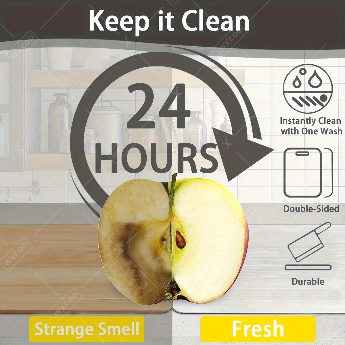 1-5PCS Stainless Steel Chopping Dual-Sided Titanium Cutting Board Portable Metal Kitchen Tool for Meat Fruit Vegetable
