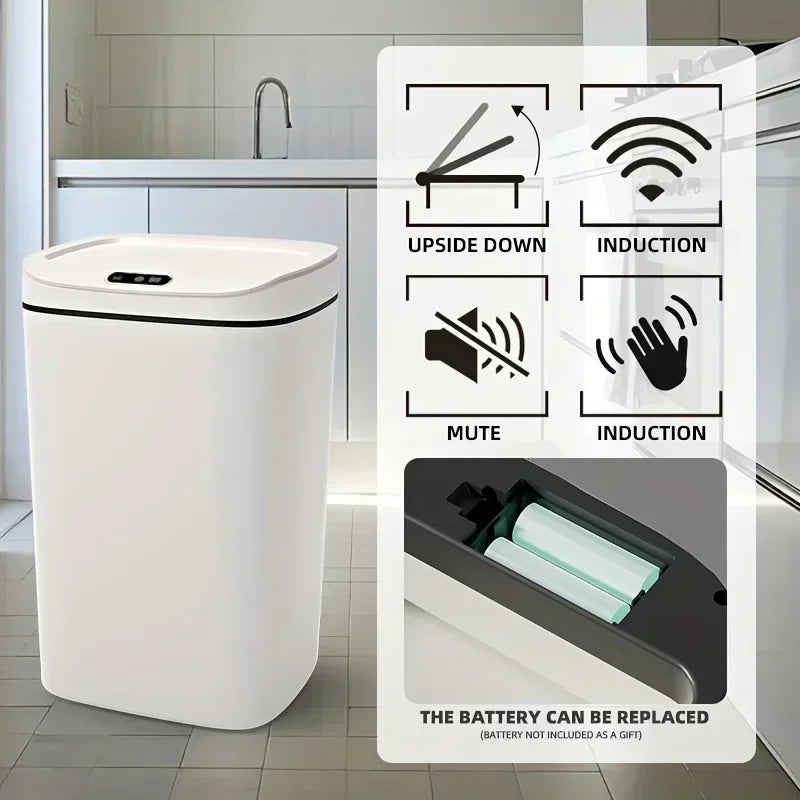Smart trash can: gesture-open, odor-sealed, keeps air fresh. Stylish, durable & easy-clean design for any space