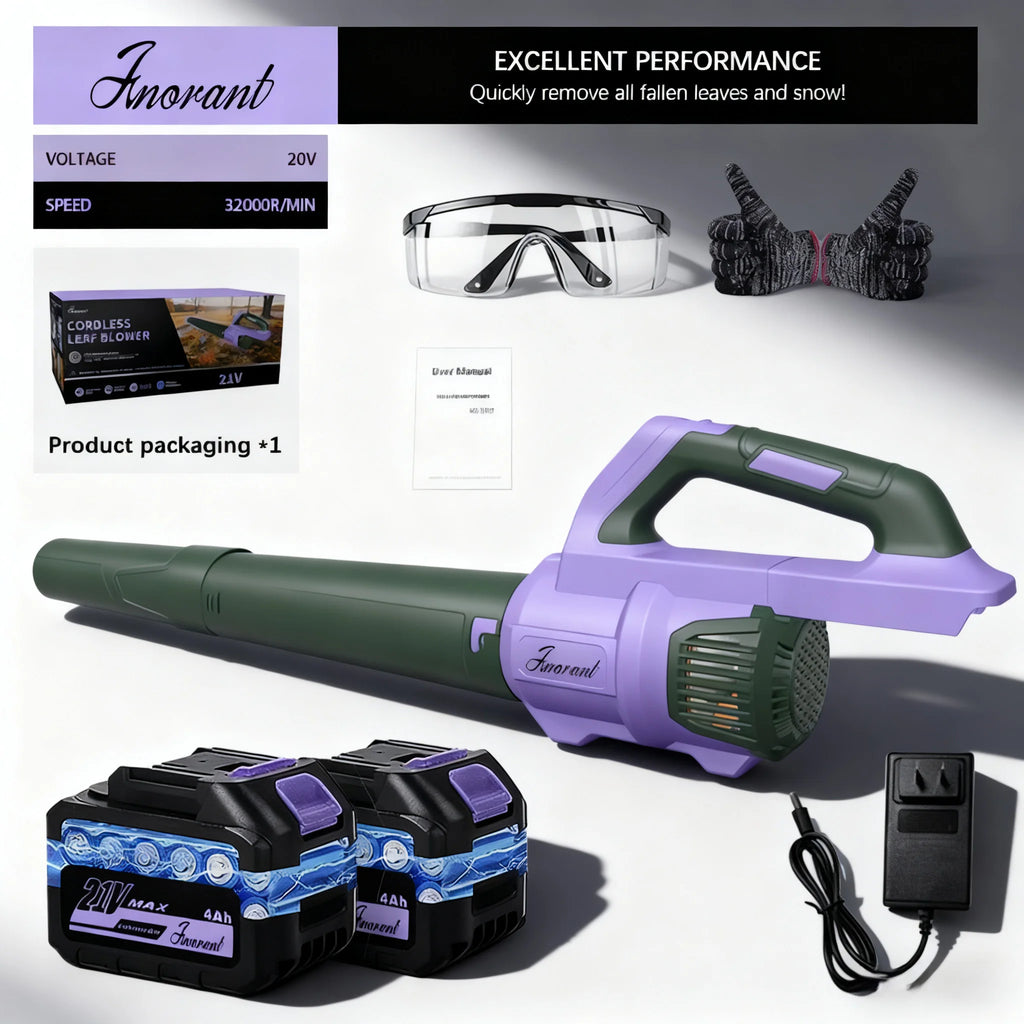 Cordless Leaf Blower Compatible with Dewalt 20V Max Battery, 500CFM/150MPH Electric Leaf Blower Cordless, 6 Speed Modes, Battery