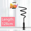 128cm Lazy Phone Holder, 360° Flexible Long Arm Bed Headrest Mount, Clamp Stand for 3.5-6.7" iPhone & Samsung Devices