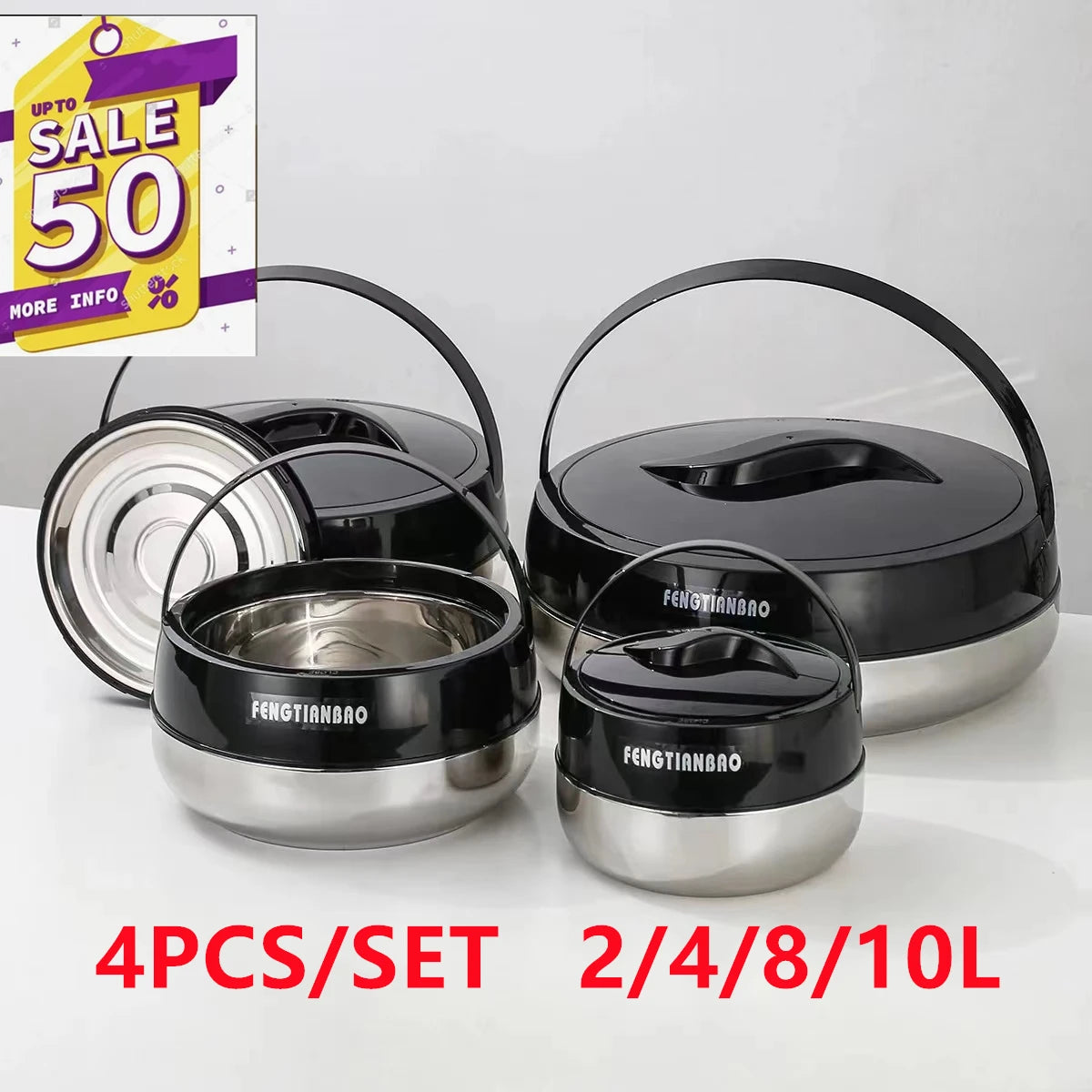 3Pcs/Set  Hot Pot Box Durable and Versatile Plastic Lunchboxes for Food Warmer Fresh Preservation Heat Ramadan Event