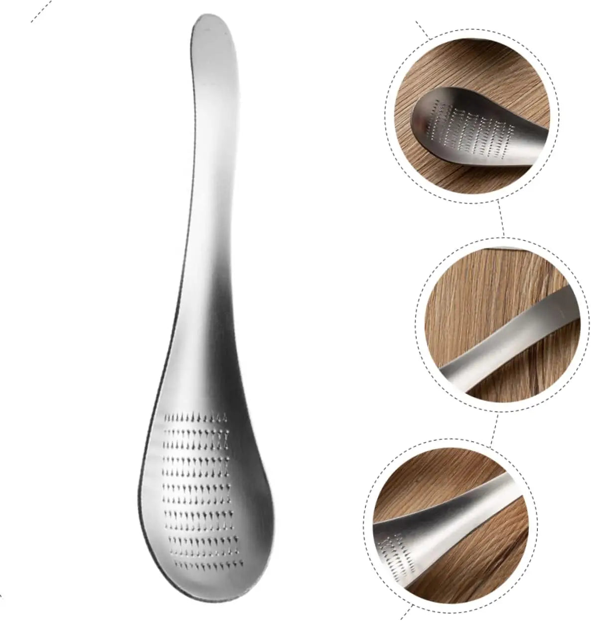 Easy Clean Stainless Steel Grater Spoon, Kitchen Magic Tool, for Mincing Garlic Ginger, No More Mess