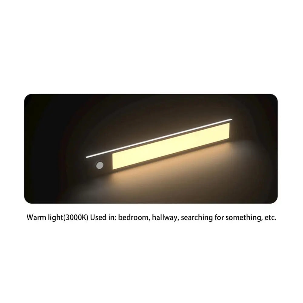 Under Cabinet Lighting Motion Sensor Closet Lamp 2200mAh USB Rechargeable Closet Lights Adhesive 3 Levels Dimmable Under Counter
