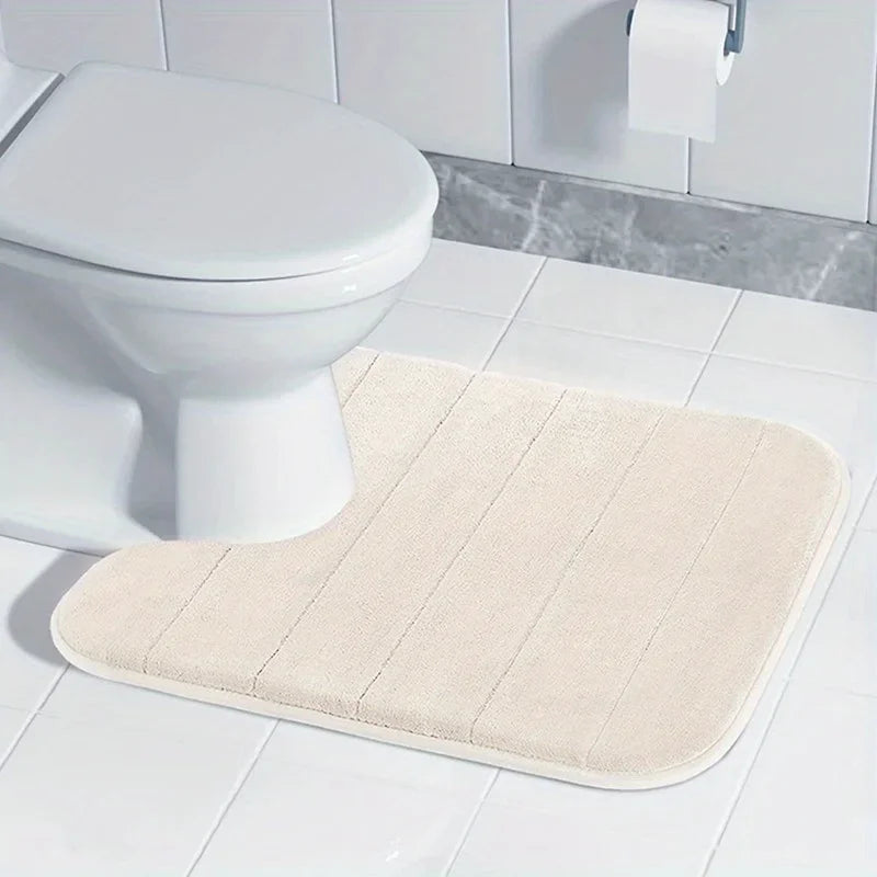 U-shaped toilet mat bathroom mat bathroom carpet bathroom carpet memory foam bath mat anti-skid super absorbent