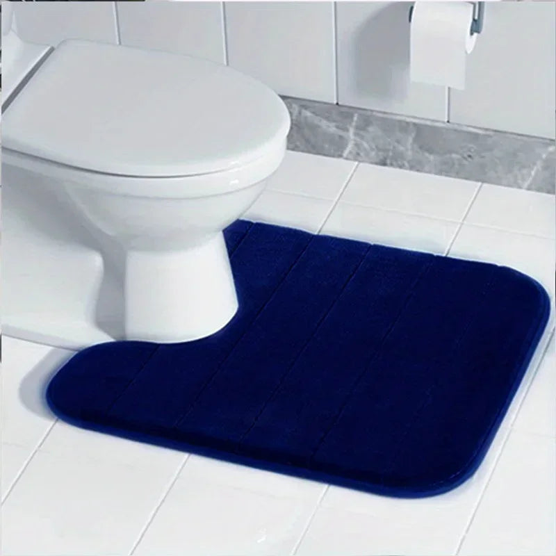 U-shaped toilet mat bathroom mat bathroom carpet bathroom carpet memory foam bath mat anti-skid super absorbent