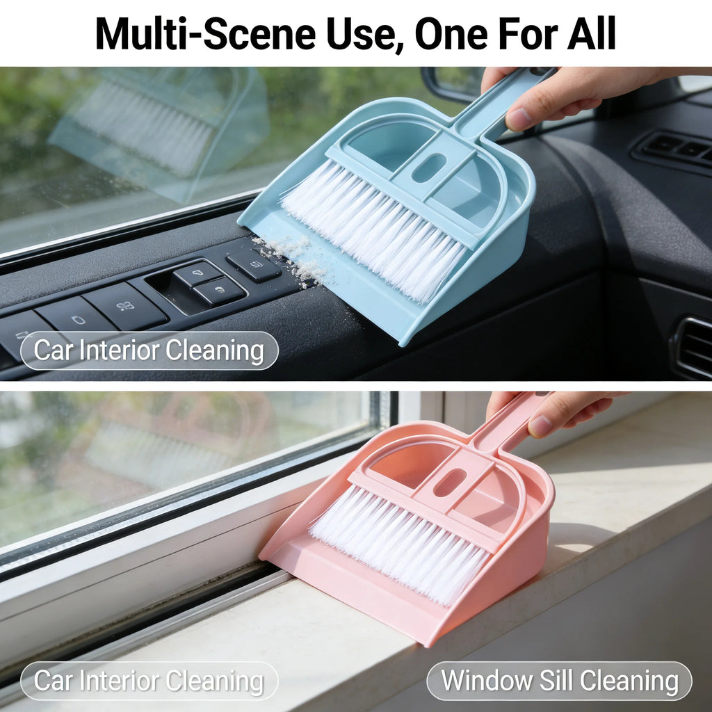 Mini Desk Broom And Dustpan Set Small Handheld Brush Dustpan For Desktop Keyboard Tabletop Cleaning