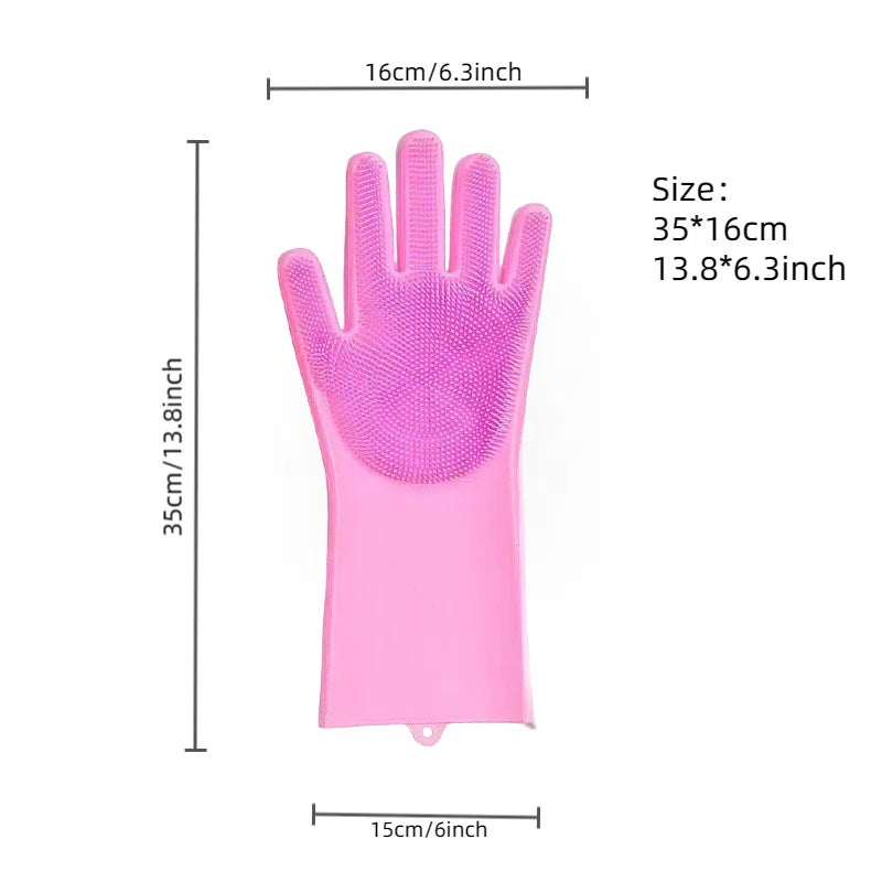 Silicone Bathing Glove for Cats - Gentle Pet Bath Brush and Massager - Efficient Cat Grooming Tool Shampoo brush