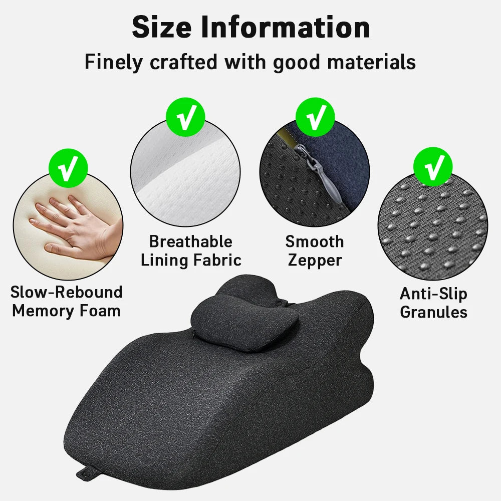 Bed Wedge Pillow for Acid Reflux or Sleeping with New Prone Position Ergonomic Pillow for Reading, Couple's Lying Pillow
